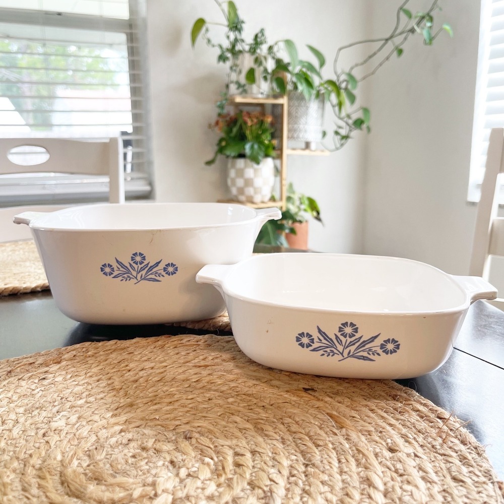 Vintage‎ Corning Ware Blue Cornflower Casserole Dish Set USA